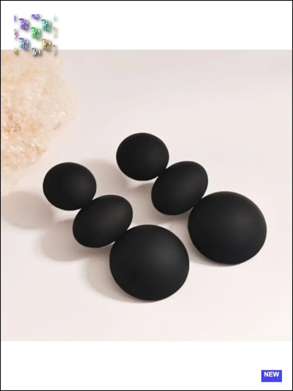 3-Tier Irregular Round Disc Dangle Earrings Chunky Geometric Drop Earrings Alloy